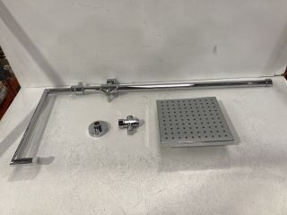 RISER RAIL KIT IN CHROME WITH SQUARE FIXED SHOWER HEAD: LOCATION - R2