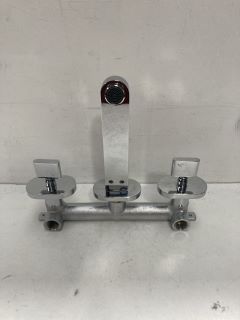 WALL MOUNTED 3 HOLE BASIN MIXER IN CHROME RRP £235: LOCATION - R2