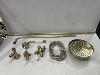 TRADITIONAL GRAND RIGID RISER KIT IN BRUSHED BRASS - RRP £545: LOCATION - R2