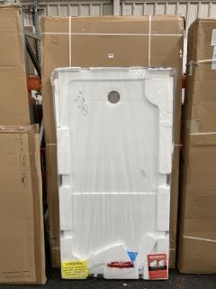 (COLLECTION ONLY) CLEAR GLASS SILVER FRAMED 977 X 1950MM WET ROOM PANEL WITH A 1600 X 800MM WALK IN SHOWER TRAY - RRP £1060: LOCATION - B6 ISLAND