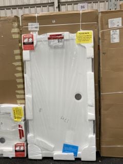 (COLLECTION ONLY) CLEAR GLASS SILVER FRAMED 977 X 1950MM WET ROOM PANEL WITH A 1700 X 900MM SHOWER TRAY - RRP £1245: LOCATION - B6 ISLAND