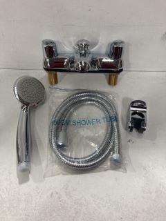 DECK MOUNTED BSM IN CHROME WITH SHOWER HANDSET, HOSE & WALL MOUNTING BRACKET - RRP £345: LOCATION - R3