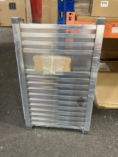 CHROME BOX SECTION HEATED TOWEL RADIATOR 800 X 500MM - RRP £215: LOCATION - R3