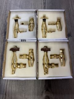 QTY OF ASSORTED TRADITIONAL TRV VALVES WITH LOCK SHIELDS - RRP £360: LOCATION - R4