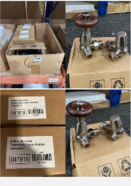 QTY OF ASSORTED TRADITIONAL TRV VALVES WITH LOCK SHIELDS - RRP £450: LOCATION - R4