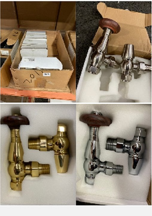 QTY OF ASSORTED TRADITIONAL TRV VALVES WITH LOCK SHIELDS - RRP £450: LOCATION - R4