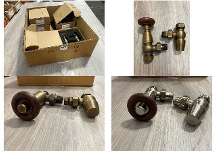 QTY OF ASSORTED TRADITIONAL TRV VALVES WITH LOCK SHIELDS - RRP £450: LOCATION - R4