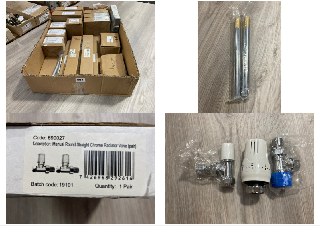 QTY OF ASSORTED RADIATOR VALVES TO INCLUDE PIPES & FLANGES - RRP £400: LOCATION - R4