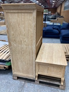 LOAF.COM MARGOT DOUBLE WARDROBE IN NATURAL OAK AND NATURAL CANE RATTAN FINISH - RRP £1995: LOCATION - D3