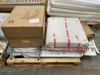 PALLET OF ASSORTED JOHN LEWIS & PARTNERS LAUNDRY ITEMS TO INCLUDE 4 FOLD ZIG ZAG CLOTHES AIRER: LOCATION - D3 (KERBSIDE PALLET DELIVERY)