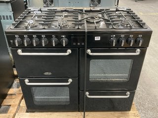 BELLING SANDRINGHAM 100DFT RANGE COOKER IN BLACK : MODEL BELSANDRINGHAM100DFT - RRP £1549: LOCATION - D3