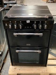 STOVES RICHMOND 600DF DOUBLE GAS COOKER WITH HOB IN BLACK : MODEL STRICH600DF - RRP £899: LOCATION - D3