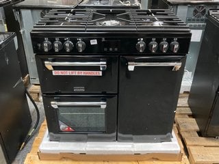 STOVES ELLINGWOOD 90DFT RANGE COOKER IN BLACK : MODEL STELLINGWOOD90DFT - RRP £1859: LOCATION - D3