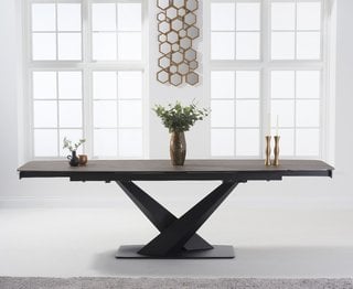 (COLLECTION ONLY) JACOB 180CM EXTENDING MINK CERAMIC DINING TABLE - RRP £1299: LOCATION - B2