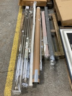 PALLET OF ASSORTED JOHN LEWIS & PARTNERS CURTAIN POLES TO INCLUDE 28MM FIXED EYELET VALL FINAL CURTAIN POLE KIT: LOCATION - C1 (KERBSIDE PALLET DELIVERY)