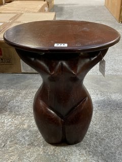 GODDESS SIDE TABLE IN CHESTNUT - RRP £189: LOCATION - C2