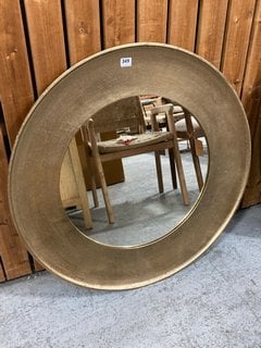 NKUKU YAKIRA MIRROR - ANTIQUE BRASS - LARGE - RRP £350: LOCATION - A3