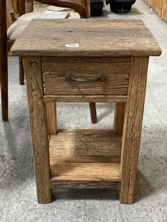 NKUKU IBO RECLAIMED WOOD BEDSIDE TABLE - NATURAL - ONE SIZE - RRP £295: LOCATION - A3