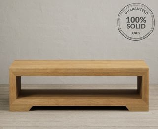 TILT/MITRE/BELLINGHAM NATURAL SOLID OAK COFFEE TABLE - RRP £379: LOCATION - B3