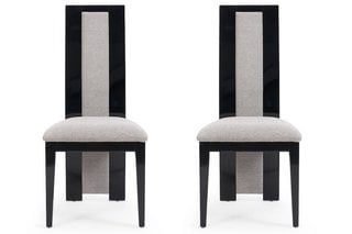 NOVARA DINING CHAIR - BLACK - PAIR - RRP £400: LOCATION - B1