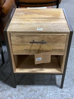 NKUKU DASAI MANGO WOOD BEDSIDE TABLE - NATURAL - ONE SIZE - RRP £350: LOCATION - A4