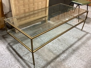 NKUKU NAKURU IRON & GLASS COFFEE TABLE - RRP £400: LOCATION - A4