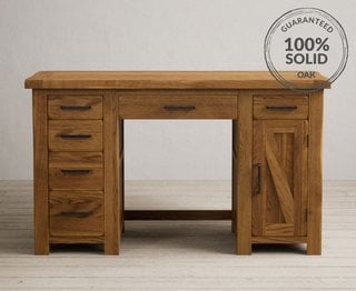 COUNTRY RUSTIC/BRANTHAM RUSTIC SOLID OAK COMPUTER DESK - RRP £799: LOCATION - A4