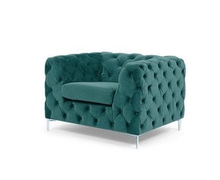 ALARA/MARA GREEN VELVET ARMCHAIR - RRP £599: LOCATION - A4