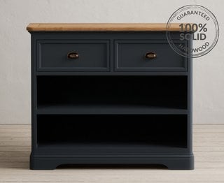 BRIDSTOW/ASHTON BLUE STORAGE CONSOLE TABLE - RRP £369: LOCATION - A5