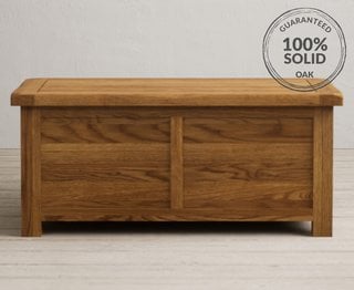 COUNTRY RUSTIC/BRANTHAM RUSTIC SOLID OAK STORAGE BOX - RRP £299: LOCATION - A5