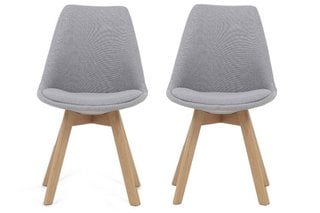 ORSON LIGHT GREY FABRIC CHAIR - PAIR - RRP £180: LOCATION - A6