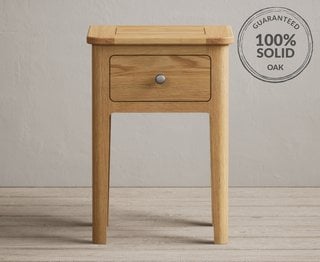 LOXTON/SHERINGHAM OAK BEDSIDE TABLE - RRP £169: LOCATION - A6