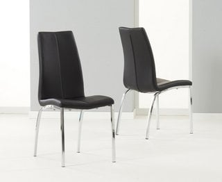 JP - CAVELLO/CARSEN/CLIFTON BLACK DINING CHAIR (PAIR) - RRP £250: LOCATION - A6