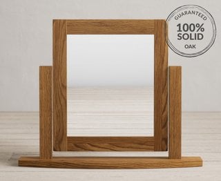 COUNTRY RUSTIC/BRANTHAM RUSTIC SOLID OAK SWIVEL DRESSING MIRROR - RRP £79: LOCATION - A6