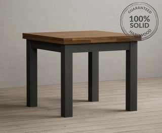 BUXTON/HAMPSHIRE/ROMNEY 3FTX3FT PAINTED EXT DINING TABLE - CHARCOAL - RRP £449: LOCATION - A6