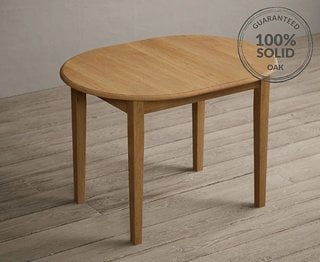 WARWICK EXTENDING SOLID OAK DINING TABLE - RRP £319: LOCATION - A6