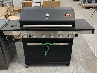 JOHN LEWIS & PARTNERS GRILLSTREAM 6 BURNER HYBRID GAS/CHARCOAL BBQ RRP - £829: LOCATION - C4 (KERBSIDE PALLET DELIVERY)