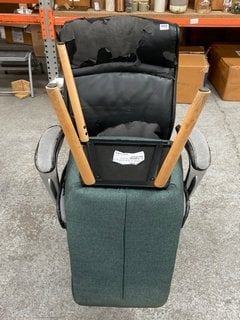 JOHN LEWIS & PARTNERS OFFICE CHAIR IN BLACK TO INCLUDE JOHN LEWIS & PARTNERS TORONTO DINING CHAIR IN GREEN: LOCATION - C5