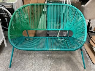 JOHN LEWIS & PARTNERS SALSA 2 SEATER GARDEN BENCH IN GREEN: LOCATION - C5