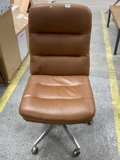 JOHN LEWIS & PARTNERS RADCLIFFE OFFICE CHAIR IN TAN RRP - £249: LOCATION - C6