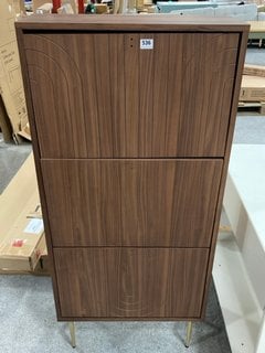 JOHN LEWIS & PARTNERS HARVARD TALL SHOE STORAGE UNIT IN WALNUT RRP - £379: LOCATION - C6