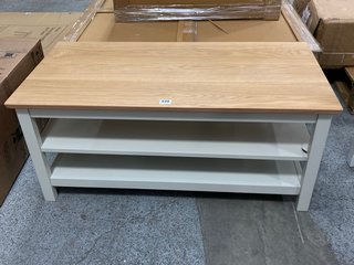 JOHN LEWIS & PARTNERS COFFEE TABLE IN IVORY/OAK: LOCATION - C6