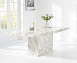 (COLLECTION ONLY) MARINO 220CM MARBLE DINING TABLE - RRP £999: LOCATION - B4