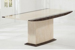 (COLLECTION ONLY) ASSISI/ALBA 180CM MARBLE DINING TABLE - RRP £1049: LOCATION - B4