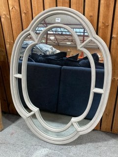 JOHN LEWIS & PARTNERS VINTAGE DECORATIVE MIRROR IN GREY FINISH RRP - £210: LOCATION - D3