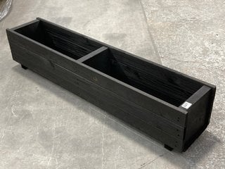 WOODEN BLACK THROUGH GARDEN PLANTER: LOCATION - B7