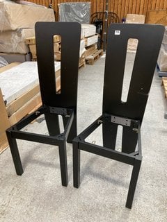 LUCCA BLACK DINING CHAIR FRAME ONLY - PAIR: LOCATION - A1