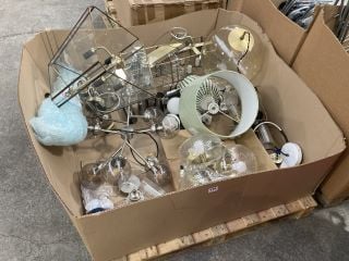 (COLLECTION ONLY) PALLET OF ASSORTED JOHN LEWIS & PARTNERS LIGHTS TO INCLUDE ASCEND 4 LIGHT DROP LED PENDANT CEILING LIGHT: LOCATION - B4