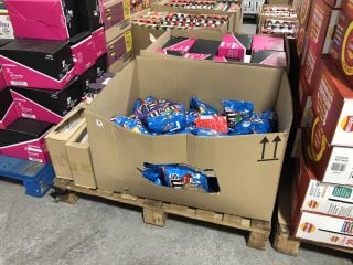 PALLET OF ASSORTED FOOD ITEMS TO INCLUDE QTY OF M&M PARTY 850G CRISPY CHOCOLATES - BBE 19/5/24: LOCATION - B6