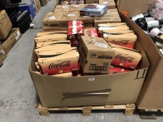 (COLLECTION ONLY) PALLET OF ASSORTED FOOD & DRINK ITEMS TO INCLUDE QTY OF COCA-COLA ZERO SUGAR VANILLA CANS - BBE 30/11/24: LOCATION - B7